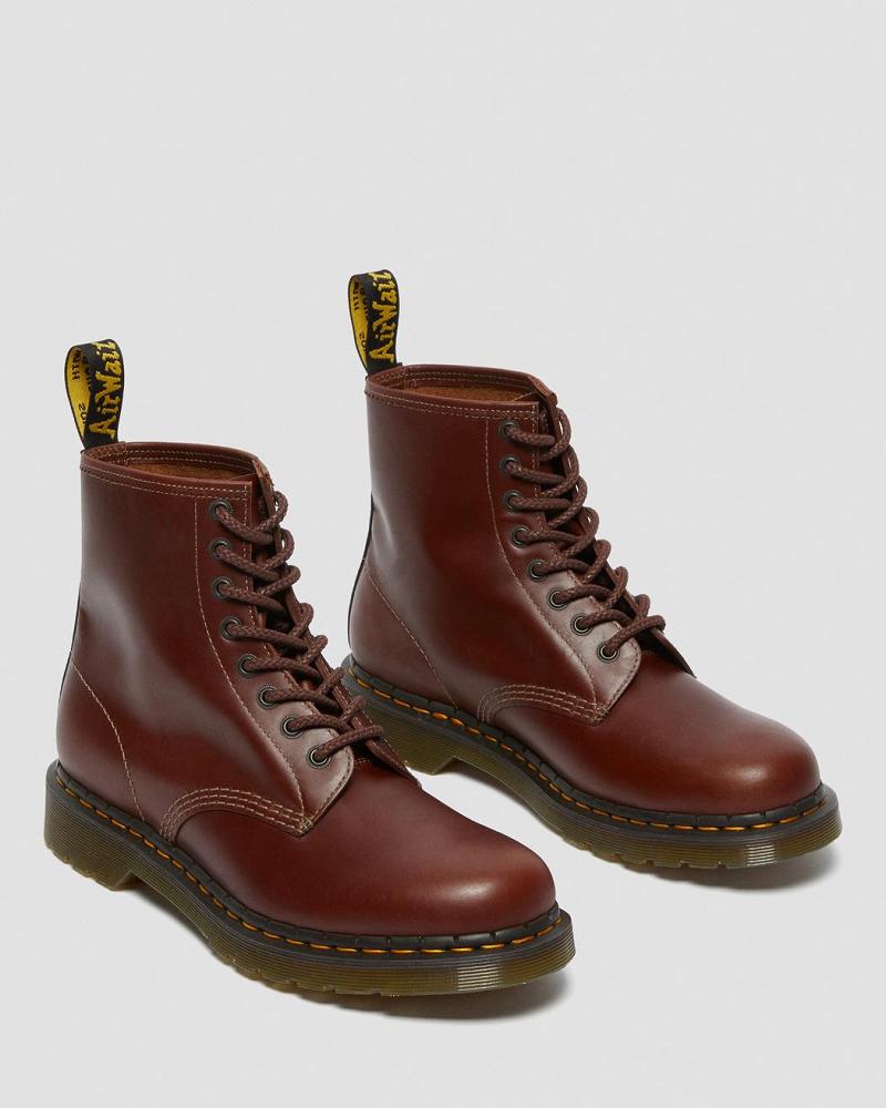 Dr Martens 1460 Men's Abruzzo Leren Veterlaarzen Heren Bruin Zwart | NL 292UZG